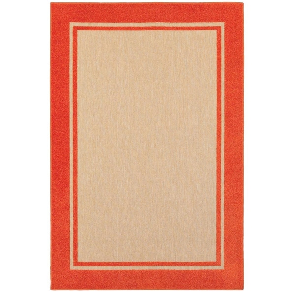 Oriental Weavers Cayman 5594Q 10x13 Rectangle - Sand/ Orange-Polypropylene C5594Q300390ST - main